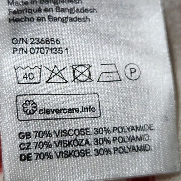 Hm Top Sweater Size XXL Ivory Red Striped - Picture 10 of 10